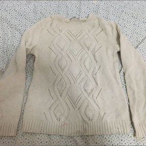 Gap cream colored wool sweater size M